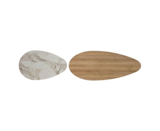 Τραπέζι σαλονιού Monty pakoworld oak-μπεζ μαρμάρου 116x46x46εκ - ΤΡΑΠΕΖΑΚΙΑ ΣΑΛΟΝΙΟΥ στο Milonadakis.gr