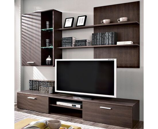 Σύνθετο σαλονιού Salome pakoworld LED wenge 200x41x190εκ - ΣΥΝΘΕΣΕΙΣ ΣΑΛΟΝΙΟΥ στο Milonadakis.gr