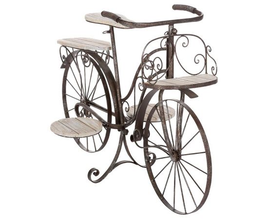 Ραφιέρα-σταντ φυτών Bicycle pakoworld καφέ σφυρήλατο 97x46x64εκ - ΟΡΓΑΝΩΣΗ ΣΠΙΤΙΟΥ στο Milonadakis.gr