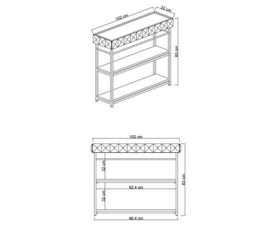 Κονσόλα PWF-0629 pakoworld λευκό-μαύρο 102x32x83εκ - ΣΥΡΤΑΡΙΕΡΕΣ - ΤΟΥΑΛΕΤΕΣ στο Milonadakis.gr