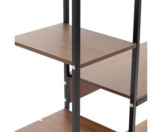Ραφιέρα επιδαπέδια Leena pakoworld μέταλλο dark oak-μαύρο 80x30x142εκ - ΟΡΓΑΝΩΣΗ ΣΠΙΤΙΟΥ στο Milonadakis.gr