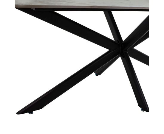 Τραπέζι Bethan pakoworld sintered stone λευκό μαρμάρου-μαύρο 180x90x75εκ - ΤΡΑΠΕΖΙΑ ΚΟΥΖΙΝΑΣ στο Milonadakis.gr