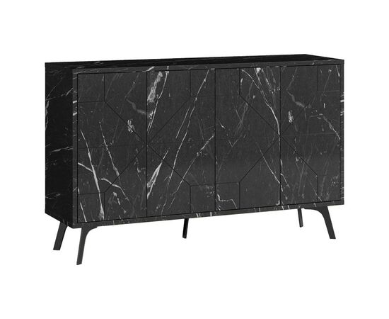 Μπουφές Ursula pakoworld μαύρο μαρμάρου 123x35x77.5εκ - ΜΠΟΥΦΕΔΕΣ-ΚΟΝΣΟΛΕΣ στο Milonadakis.gr