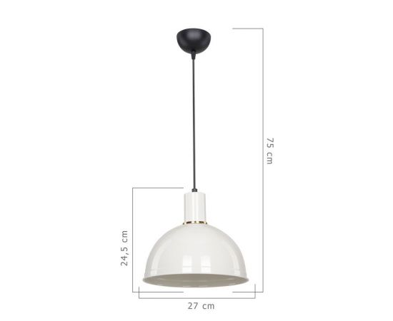 Φωτιστικό οροφής μονόφωτο PWL-1196 pakoworld Ε27 λευκό Φ27x75εκ - ΦΩΤΙΣΤΙΚΑ ΟΡΟΦΗΣ στο Milonadakis.gr