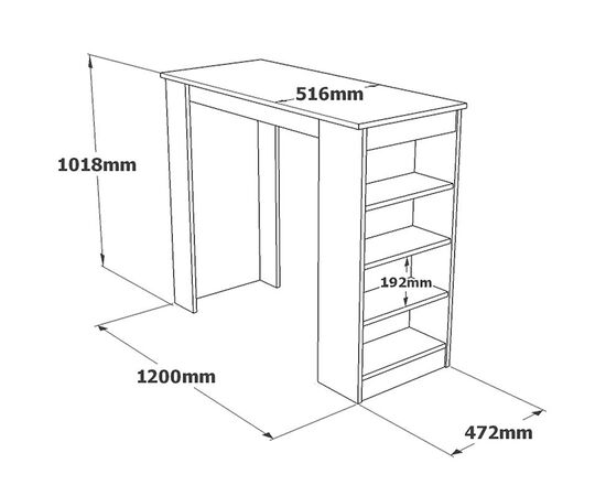 Τραπέζι μπαρ Riff pakoworld λευκό-sonoma 120x51.5x101.5εκ - ΤΡΑΠΕΖΙΑ ΚΟΥΖΙΝΑΣ στο Milonadakis.gr