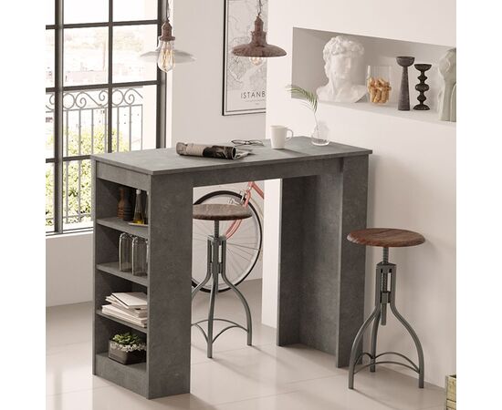 Τραπέζι μπαρ Riff pakoworld ανθρακί antique 120x51.5x101.5εκ - ΤΡΑΠΕΖΙΑ ΚΟΥΖΙΝΑΣ στο Milonadakis.gr