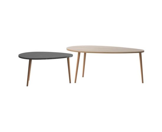 Τραπέζι σαλονιού Monty pakoworld oak-μαύρο μαρμάρου 116x46x46εκ - ΤΡΑΠΕΖΑΚΙΑ ΣΑΛΟΝΙΟΥ στο Milonadakis.gr