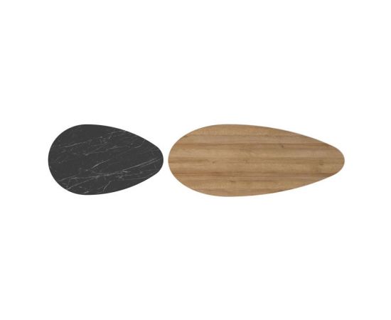 Τραπέζι σαλονιού Monty pakoworld oak-μαύρο μαρμάρου 116x46x46εκ - ΤΡΑΠΕΖΑΚΙΑ ΣΑΛΟΝΙΟΥ στο Milonadakis.gr