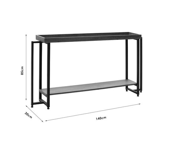 Κονσόλα Nolan pakoworld καρυδί-μαύρο 140x30x85εκ - ΣΥΡΤΑΡΙΕΡΕΣ - ΤΟΥΑΛΕΤΕΣ στο Milonadakis.gr
