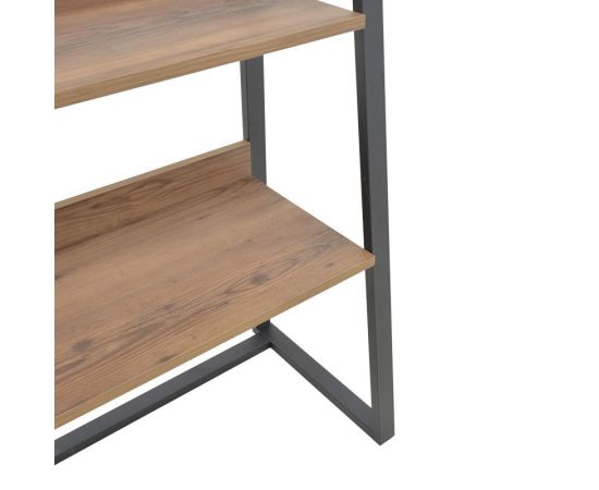 Βιβλιοθήκη Ryder pakoworld καρυδί-μαύρο 75x36x185εκ - ΒΙΒΛΙΟΘΗΚΕΣ στο Milonadakis.gr