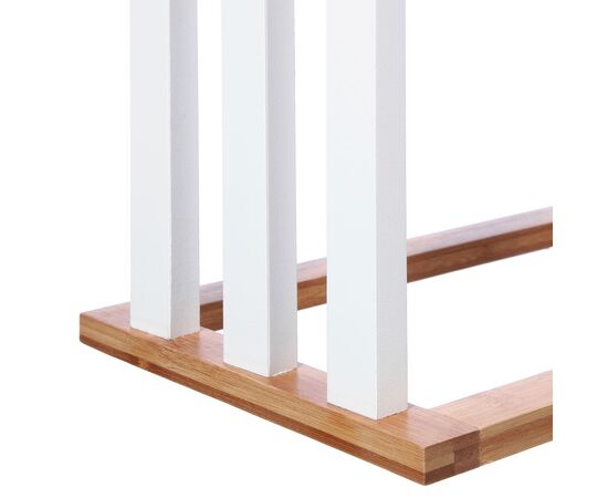 Κρεμάστρα επιδαπέδια Tower pakoworld MDF-μπαμπού λευκό-φυσικό 55x24x82εκ - ΟΡΓΑΝΩΣΗ ΣΠΙΤΙΟΥ στο Milonadakis.gr