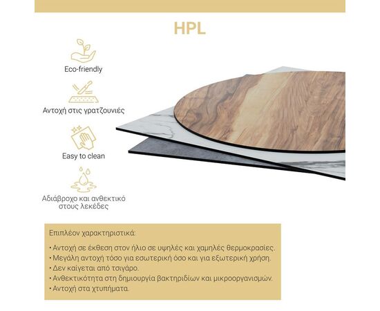 Επιφάνεια τραπεζιού Inspire pakoworld HPL γκρι cement Φ69εκ πάχους 12mm - ΕΠΙΦΑΝΕΙΕΣ ΤΡΑΠΕΖΙΩΝ στο Milonadakis.gr