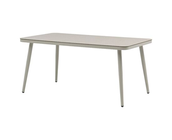 Τραπέζι Ecco pakoworld αλουμίνιο γκρι-γυαλί μπεζ 160x90x75εκ - ΤΡΑΠΕΖΙΑ ΚΟΥΖΙΝΑΣ στο Milonadakis.gr