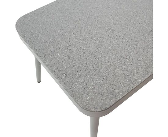 Τραπέζι Ecco pakoworld αλουμίνιο γκρι-γυαλί μπεζ 160x90x75εκ - ΤΡΑΠΕΖΙΑ ΚΟΥΖΙΝΑΣ στο Milonadakis.gr