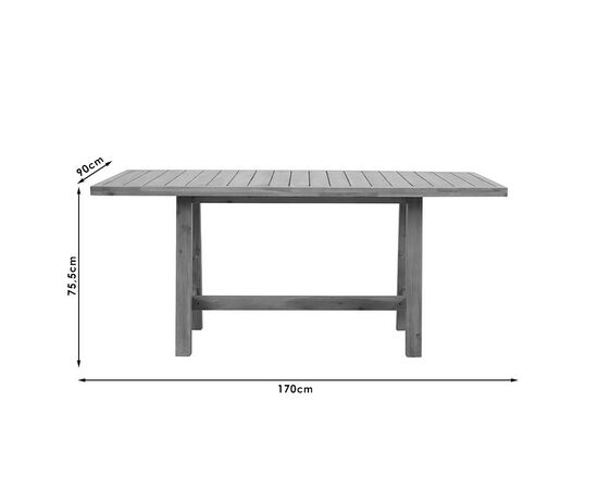 Τραπέζι Malibu pakoworld μασίφ ξύλο ακακίας 170x90x75.5εκ - ΤΡΑΠΕΖΙΑ ΕΞ. ΧΩΡΟΥ στο Milonadakis.gr