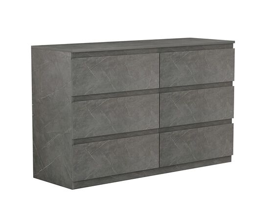 Συρταριέρα Cindy pakoworld 6 συρταριών γκρι μαρμάρου 120x40x75εκ - ΣΥΡΤΑΡΙΕΡΕΣ - ΤΟΥΑΛΕΤΕΣ στο Milonadakis.gr