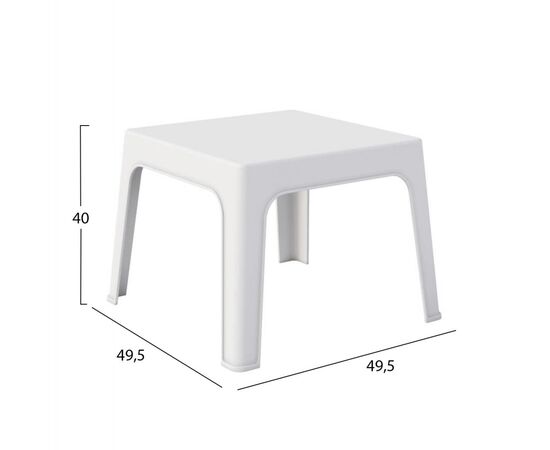ΤΡΑΠΕΖΑΚΙ ΤΕΤΡΑΓΩΝΟ SLEEK HM6371.01 ΠΟΛΥΠΡΟΠΥΛΕΝΙΟ ΣΕ ΛΕΥΚΟ 49.5x49.5x40Υεκ. - ΤΡΑΠΕΖΙΑ ΕΞ. ΧΩΡΟΥ στο Milonadakis.gr