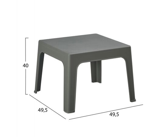 ΤΡΑΠΕΖΑΚΙ ΤΕΤΡΑΓΩΝΟ SLEEK HM6371.05 ΠΟΛΥΠΡΟΠΥΛΕΝΙΟ ΣΕ DARK OLIVE 49.5x49.5x40Υεκ. - ΤΡΑΠΕΖΙΑ ΕΞ. ΧΩΡΟΥ στο Milonadakis.gr