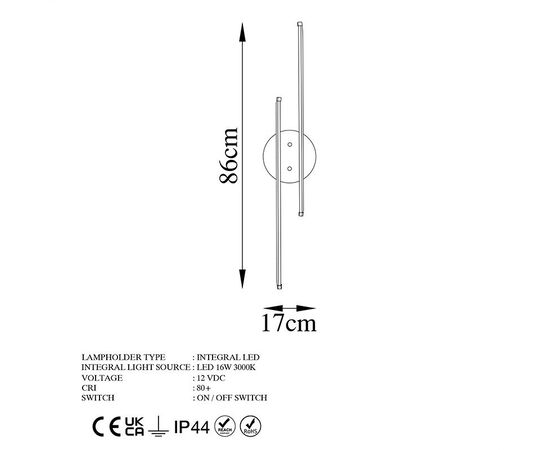 Φωτιστικό τοίχου-απλίκα Expedition pakoworld LED 16W χρυσό 17x5x86εκ - ΑΠΛΙΚΕΣ ΤΟΙΧΟΥ στο Milonadakis.gr