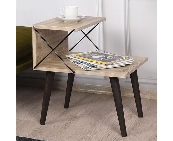 Βοηθητικό τραπέζι-κομοδίνο Gather pakoworld sonoma-καρυδί 50x40x55εκ - ΚΟΜΟΔΙΝΑ στο Milonadakis.gr