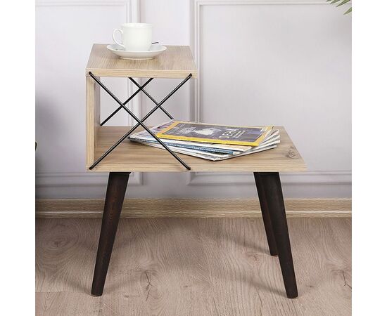 Βοηθητικό τραπέζι-κομοδίνο Gather pakoworld sonoma-καρυδί 50x40x55εκ - ΚΟΜΟΔΙΝΑ στο Milonadakis.gr