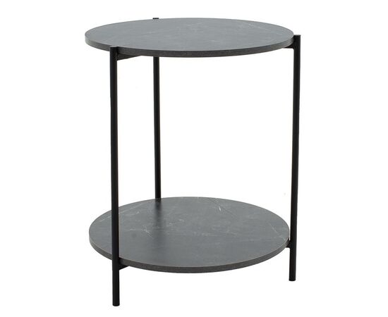 Βοηθητικό τραπέζι Rhythm MDF γκρι μαρμάρου-μαύρο Φ48x60cm - ΒΟΗΘΗΤΙΚΑ ΤΡΑΠΕΖΑΚΙΑ στο Milonadakis.gr