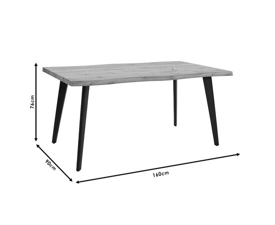 Τραπέζι Velto pakoworld MDF sonoma 160x90x76εκ - ΤΡΑΠΕΖΙΑ ΚΟΥΖΙΝΑΣ στο Milonadakis.gr