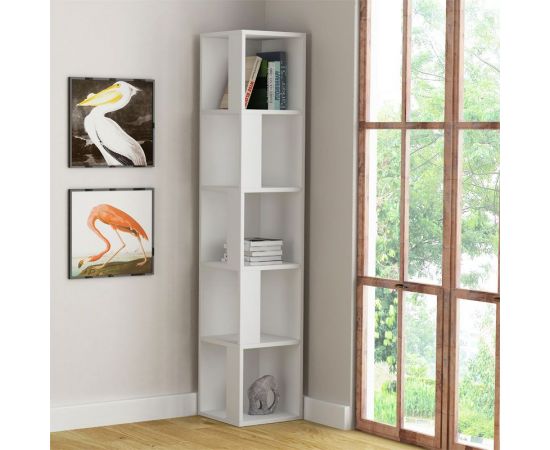 Βιβλιoθήκη στήλη Raphael pakoworld λευκό 31.5x31.5x159εκ - ΒΙΒΛΙΟΘΗΚΕΣ στο Milonadakis.gr