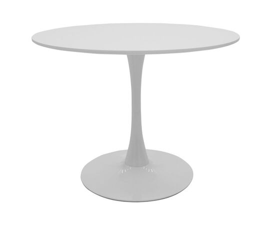 Τραπέζι Balou pakoworld MDF λευκό Φ100x75εκ - ΤΡΑΠΕΖΙΑ ΚΟΥΖΙΝΑΣ στο Milonadakis.gr