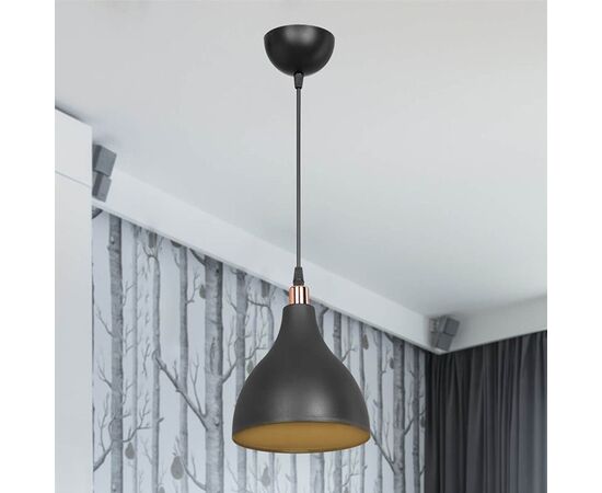 Φωτιστικό οροφής μονόφωτο Lofty pakoworld Ε27 μαύρο Φ18x22εκ - ΦΩΤΙΣΤΙΚΑ ΟΡΟΦΗΣ στο Milonadakis.gr
