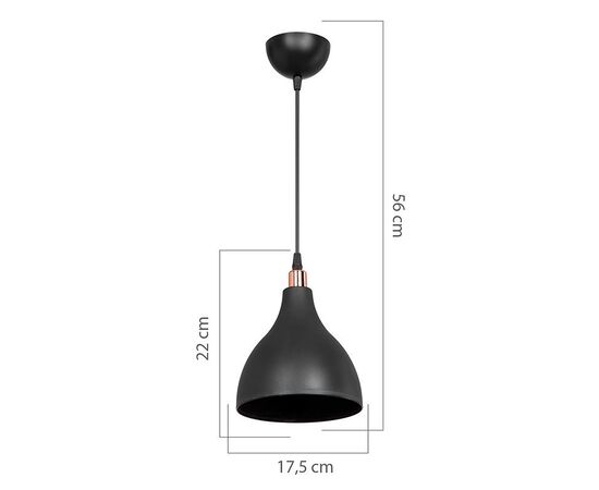 Φωτιστικό οροφής μονόφωτο Lofty pakoworld Ε27 μαύρο Φ18x22εκ - ΦΩΤΙΣΤΙΚΑ ΟΡΟΦΗΣ στο Milonadakis.gr