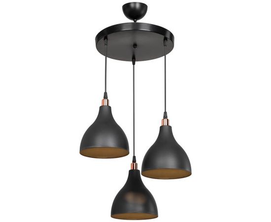 Φωτιστικό οροφής τρίφωτο Lofty pakoworld Ε27 μαύρο Φ40x80εκ - ΦΩΤΙΣΤΙΚΑ ΟΡΟΦΗΣ στο Milonadakis.gr