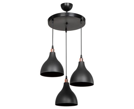 Φωτιστικό οροφής τρίφωτο Lofty pakoworld Ε27 μαύρο Φ40x80εκ - ΦΩΤΙΣΤΙΚΑ ΟΡΟΦΗΣ στο Milonadakis.gr