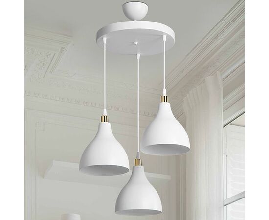 Φωτιστικό οροφής τρίφωτο Lofty pakoworld Ε27 λευκό Φ40x80εκ - ΦΩΤΙΣΤΙΚΑ ΟΡΟΦΗΣ στο Milonadakis.gr