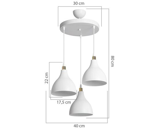 Φωτιστικό οροφής τρίφωτο Lofty pakoworld Ε27 λευκό Φ40x80εκ - ΦΩΤΙΣΤΙΚΑ ΟΡΟΦΗΣ στο Milonadakis.gr