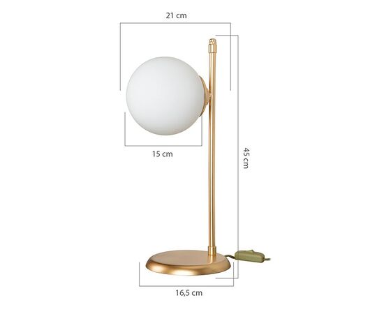 Επιτραπέζιο φωτιστικό Inclusive pakoworld Ε27 χρυσό 16.5x21x45εκ - ΕΠΙΤΡΑΠΕΖΙΑ ΦΩΤΙΣΤΙΚΑ στο Milonadakis.gr
