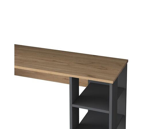 Γραφείο με βιβλιοθήκη Goldie pakoworld ανθρακί-φυσικό 160x45x161.8εκ - ΓΡΑΦΕΙΑ στο Milonadakis.gr