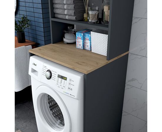 Έπιπλο πλυντηρίου Rasmus pakoworld ανθρακί-φυσικό 65x60x183.6εκ. - ΟΡΓΑΝΩΣΗ ΣΠΙΤΙΟΥ στο Milonadakis.gr