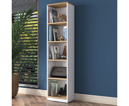 Βιβλιοθήκη Goldie pakoworld λευκό-φυσικό 40x25x161.80εκ - ΒΙΒΛΙΟΘΗΚΕΣ στο Milonadakis.gr