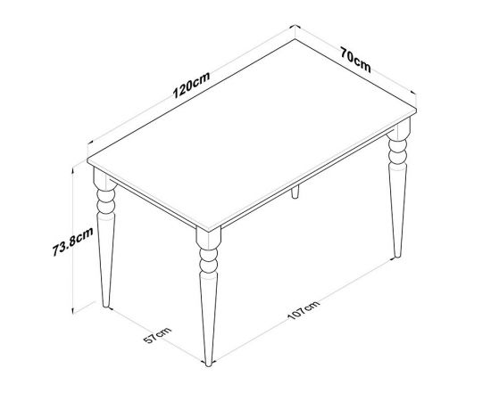 Τραπέζι Rosette pakoworld φυσικό-λευκό 120x70x73.8εκ - ΤΡΑΠΕΖΙΑ ΚΟΥΖΙΝΑΣ στο Milonadakis.gr