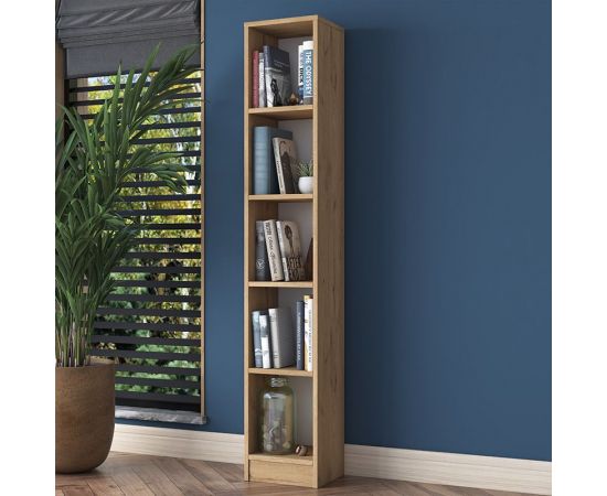 Βιβλιοθήκη Goldie pakoworld φυσικό-λευκό 30x25x170εκ - ΒΙΒΛΙΟΘΗΚΕΣ στο Milonadakis.gr