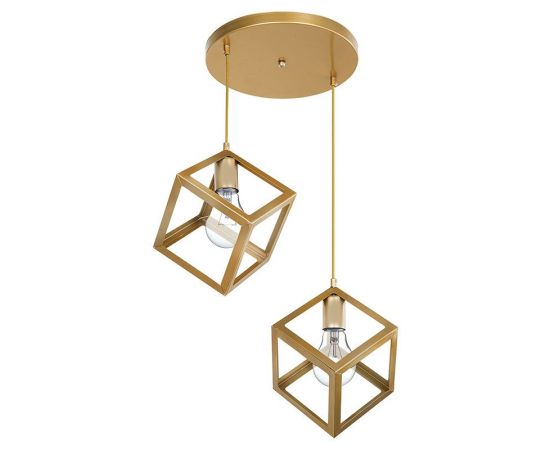 Φωτιστικό οροφής δίφωτο Deepora pakoworld Ε27 χρυσό 30x65x80εκ - ΦΩΤΙΣΤΙΚΑ ΟΡΟΦΗΣ στο Milonadakis.gr