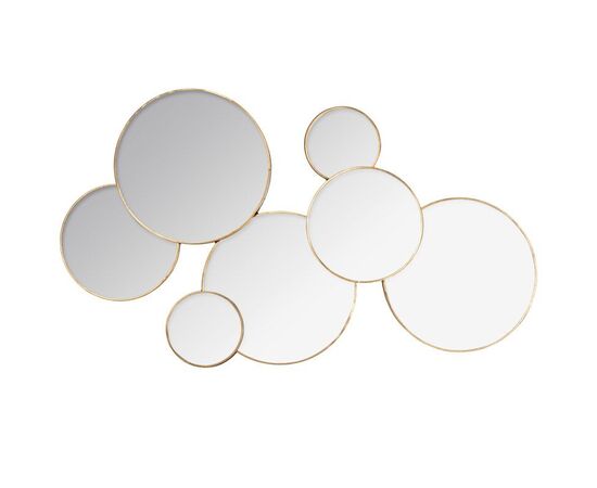 Καθρέπτης Haloring pakoworld μέταλλο χρυσό 61x2.5x36.5εκ - ΚΑΘΡΕΠΤΕΣ στο Milonadakis.gr