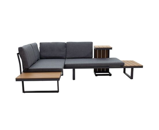 Σαλόνι Christie αλουμίνιο-plywood ύφασμα γκρι-φυσικό - ΣΕΤ ΣΑΛΟΝΙΑ στο Milonadakis.gr