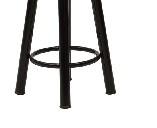 Σκαμπό μπαρ Onyx pakoworld ξύλο δρυς-μέταλλο μαύρο gloss Φ33x77εκ - ΣΚΑΜΠΟ ΜΠΑΡ στο Milonadakis.gr