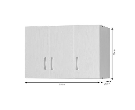 Πατάρι ντουλάπας Zelia pakoworld τρίφυλλο oak 90x42x60εκ - ΝΤΟΥΛΑΠΕΣ στο Milonadakis.gr