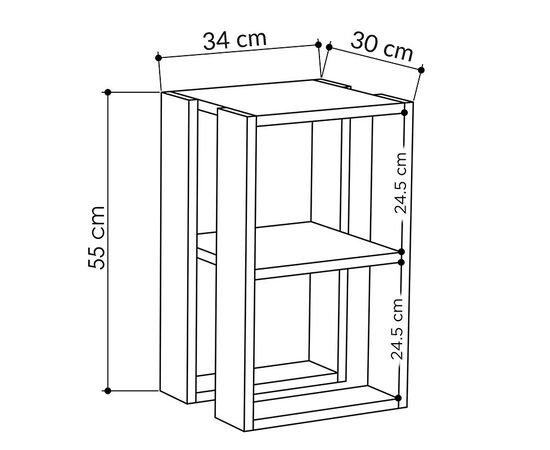 Κομοδίνο Passion pakoworld oak 34x30x55εκ - ΚΟΜΟΔΙΝΑ στο Milonadakis.gr