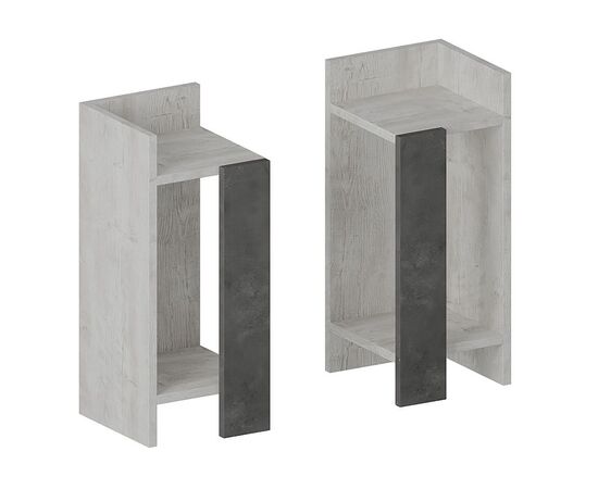 Κομοδίνο Immerse pakoworld σετ 2 τμχ. antique λευκό-γκρι 27x25x60εκ - ΚΟΜΟΔΙΝΑ στο Milonadakis.gr