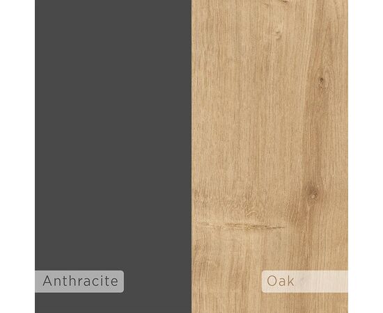 Κομοδίνο Immerse pakoworld σετ 2 τμχ. oak-ανθρακί 27x25x60εκ - ΚΟΜΟΔΙΝΑ στο Milonadakis.gr