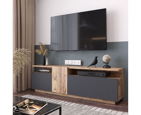 Έπιπλο τηλεόρασης Elana pakoworld sonoma-ανθρακί 150x29.5x46.3εκ - ΕΠΙΠΛΑ ΤΗΛΕΟΡΑΣΗΣ στο Milonadakis.gr
